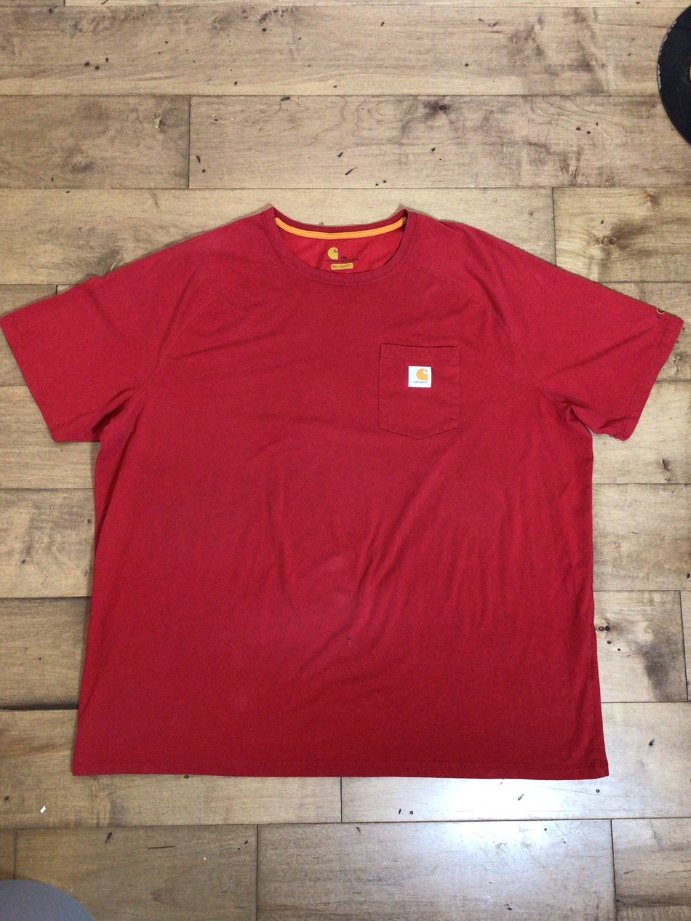 Carhartt Men’s 3XL Red Heavyweight Pocket T-Shirt Relaxed Fit Work Shirt
